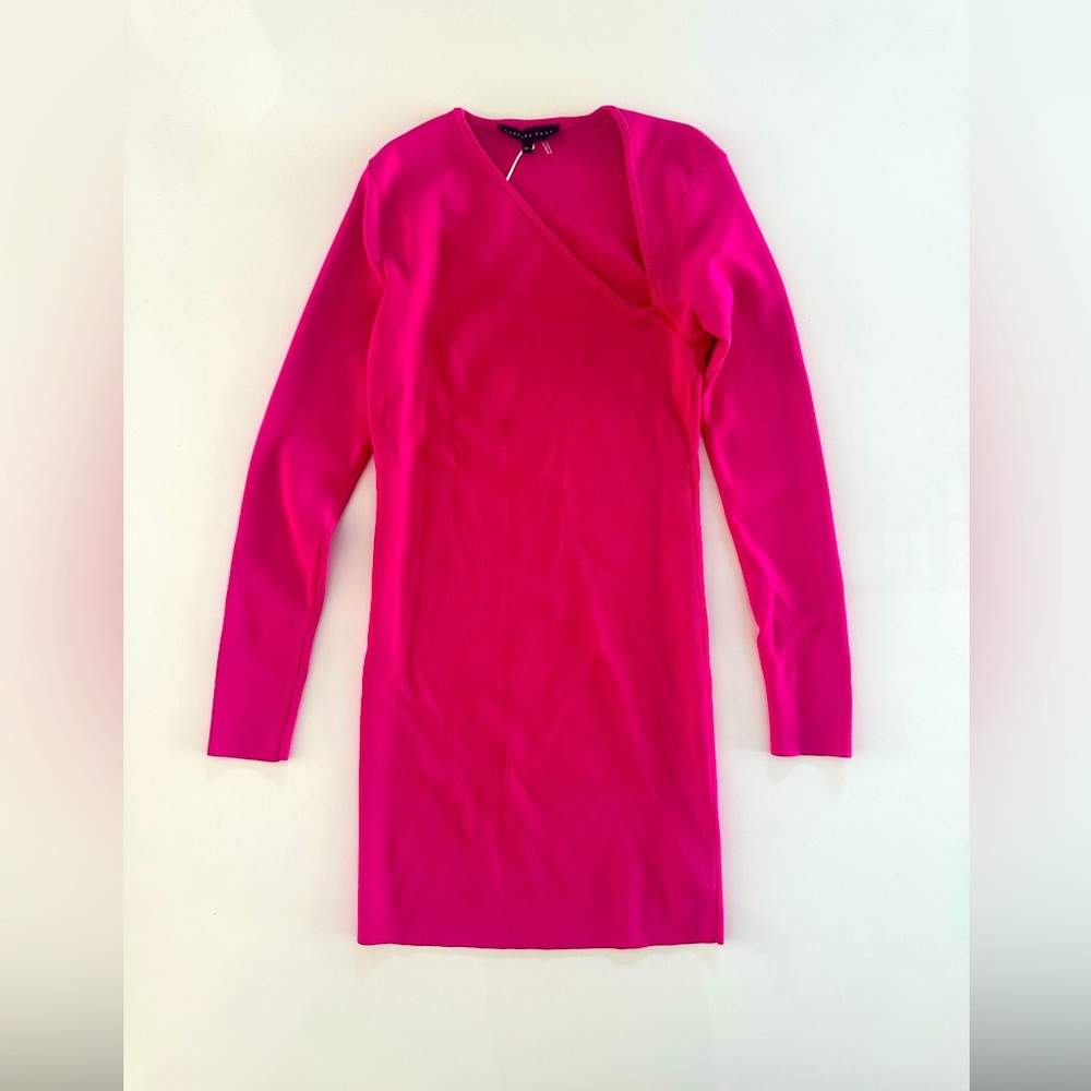 Endless Rose : Vibrant Pink Long Sleeve Dress